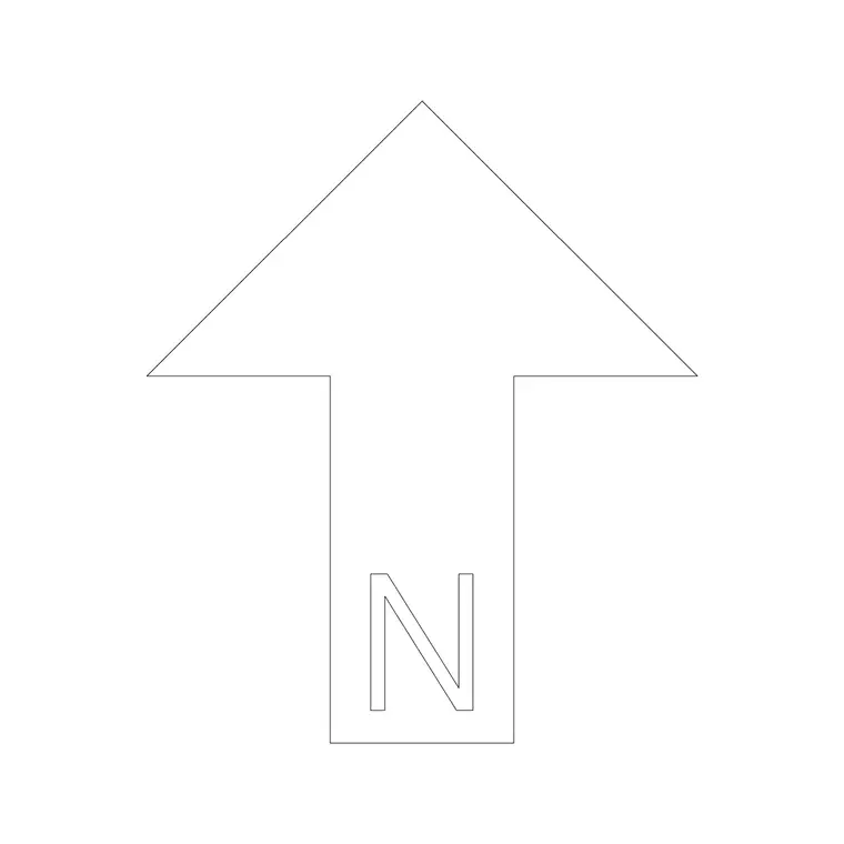 North Mark Arrow 12 DWG CAD block thumbnail — building symbols drawing
