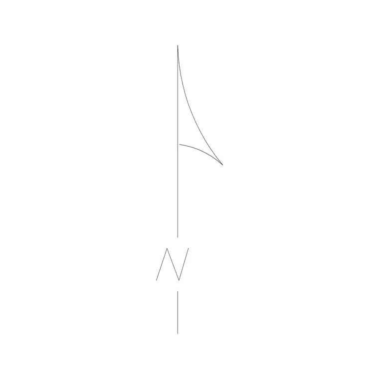 North Mark Arrow 2 DWG CAD block thumbnail — building symbols drawing