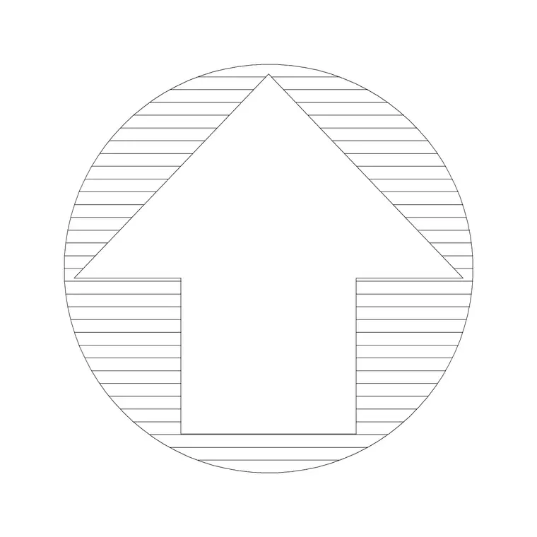 North Mark Arrow 4 DWG CAD block thumbnail — building symbols drawing