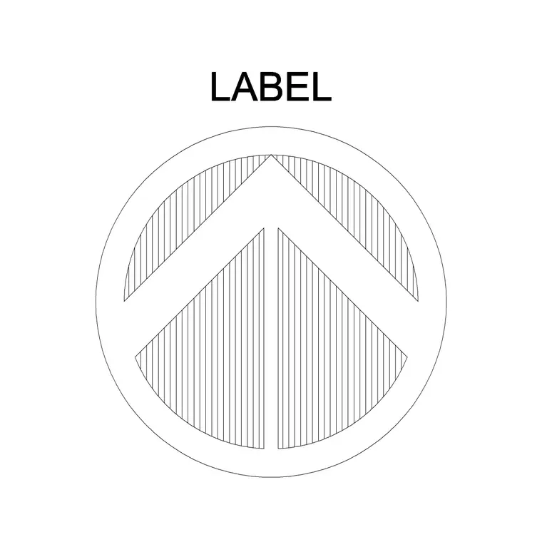 North Mark Arrow 7 DWG CAD block thumbnail — building symbols drawing