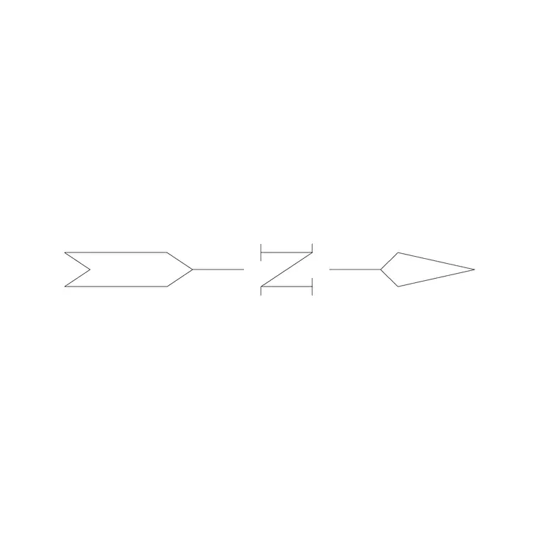 North Mark Arrow 8 DWG CAD block thumbnail — building symbols drawing