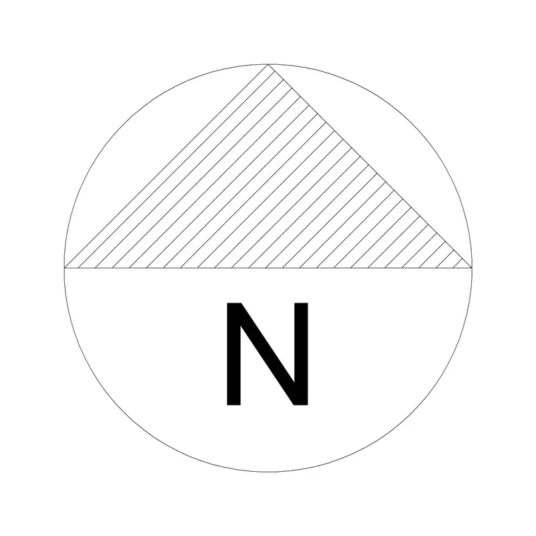 North Mark Arrow Style DWG CAD block thumbnail — building symbols drawing