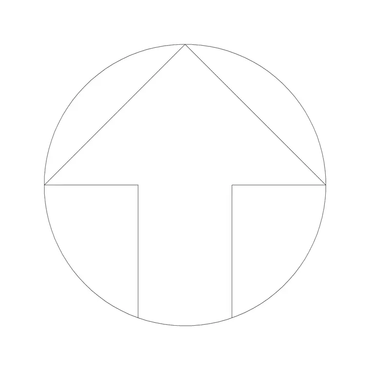North Mark Arrow DWG CAD block thumbnail — building symbols drawing