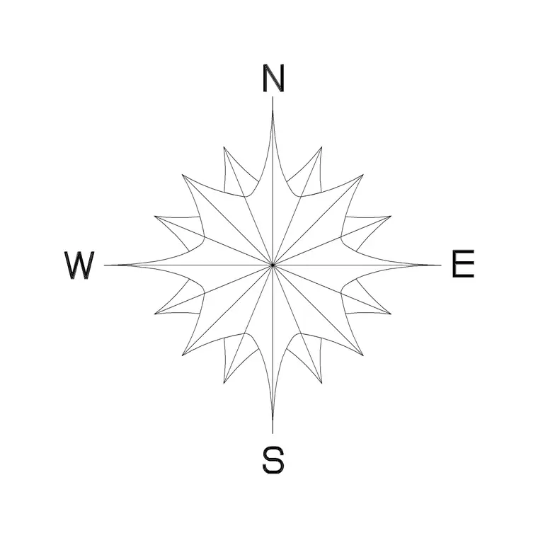 North Mark Star 1 DWG CAD block thumbnail — building symbols drawing