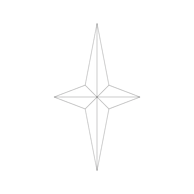 North Mark Star 2 DWG CAD block thumbnail — building symbols drawing
