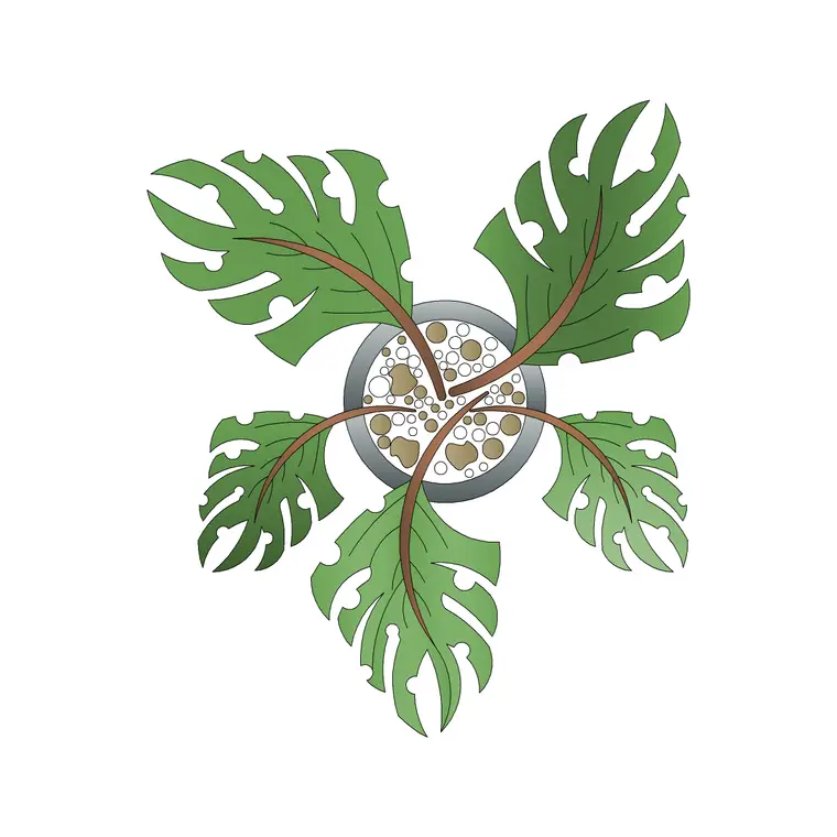 Novo Cashepo DWG CAD block thumbnail — trees & plants drawing