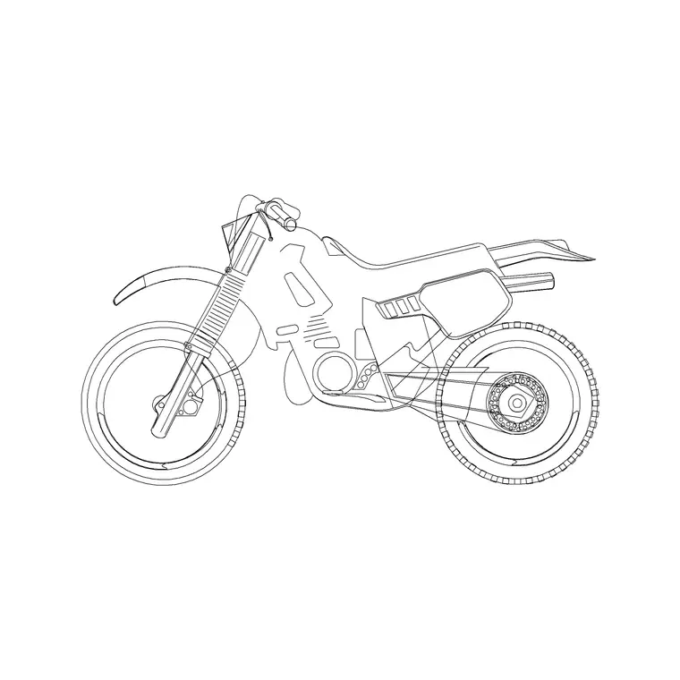 Off Road Bike DWG CAD block thumbnail — vehicles drawing