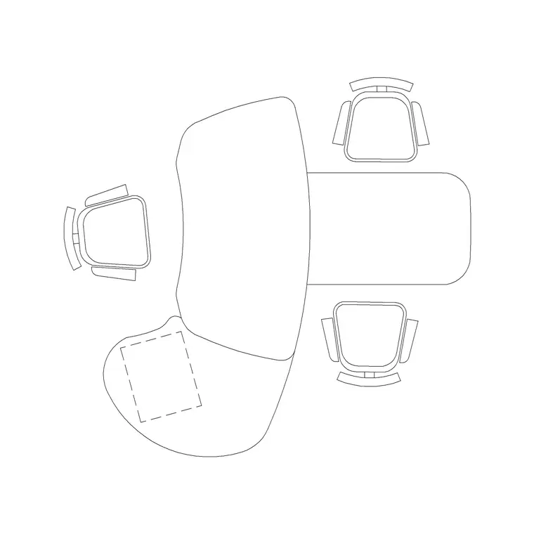 Office Table DWG CAD block thumbnail — office drawing