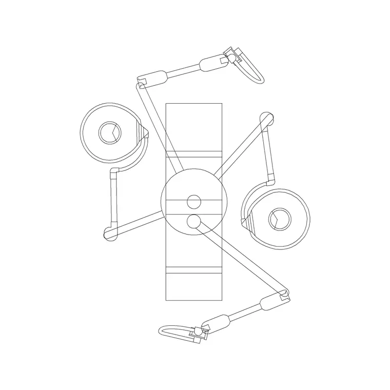 Ot Table With Pendant DWG CAD block thumbnail — medical drawing