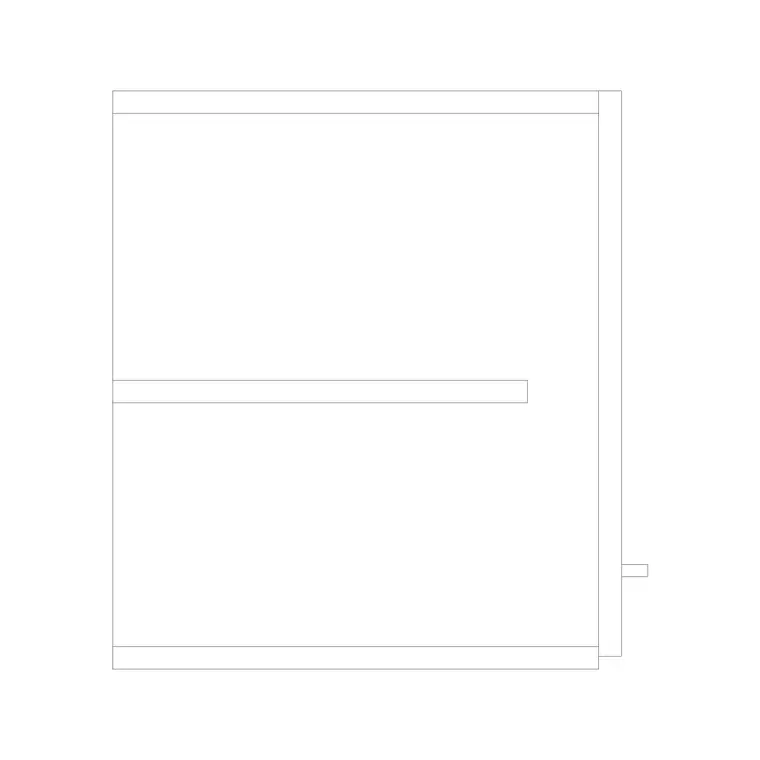 Overhead Cabinet Section DWG CAD block thumbnail — kitchen drawing