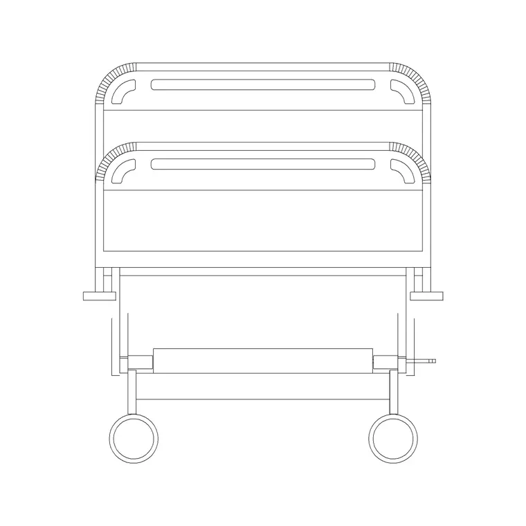 Patient Bed Ele DWG CAD block thumbnail — medical drawing
