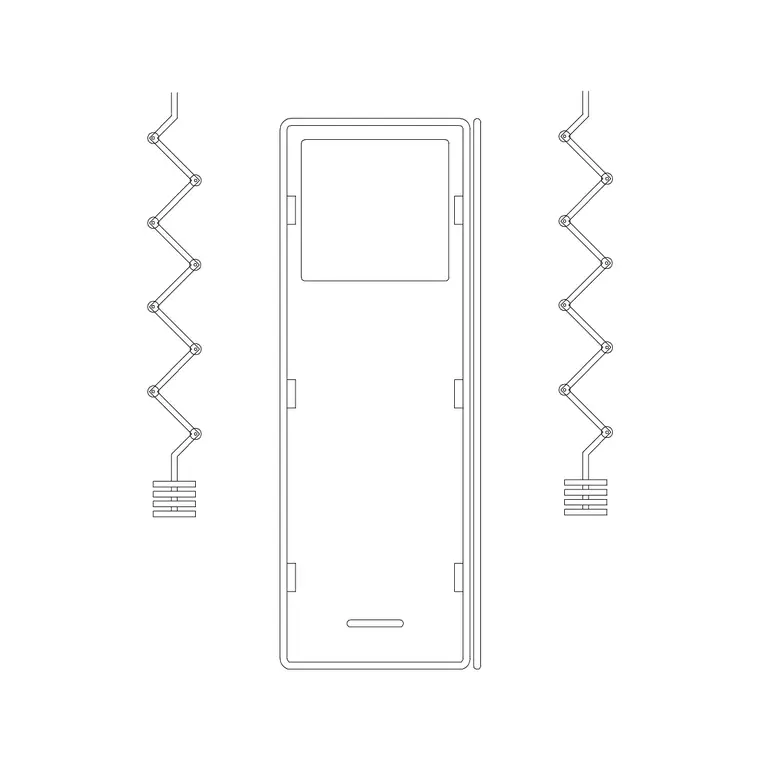 Patient Bed With Curtain DWG CAD block thumbnail — medical drawing