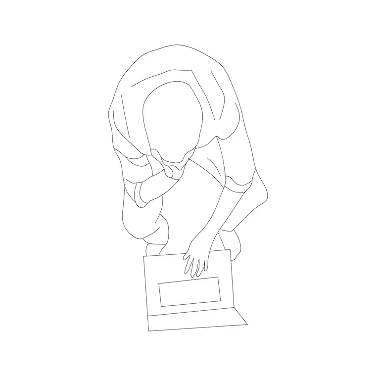 People Plan 12 DWG CAD block thumbnail — people drawing