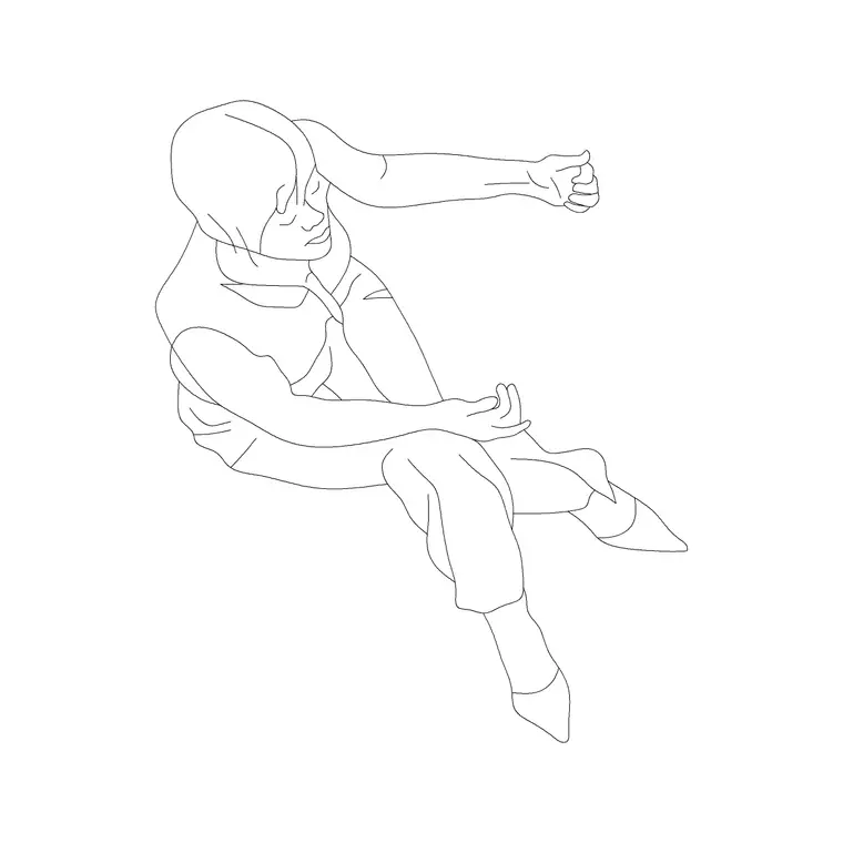 People Plan 2 DWG CAD block thumbnail — people drawing