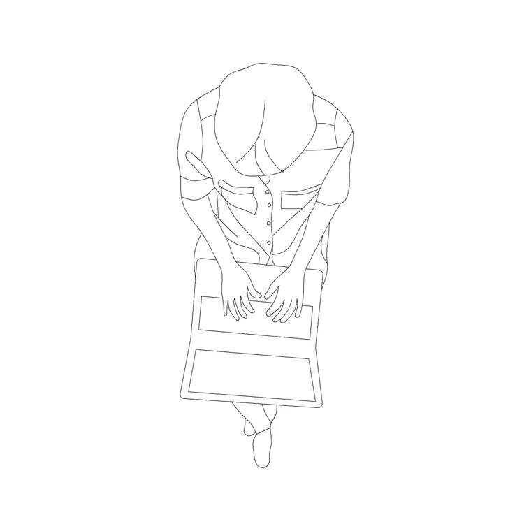 People Plan 4 DWG CAD block thumbnail — people drawing