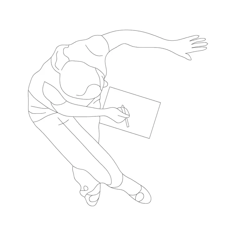 People Plan 7 DWG CAD block thumbnail — people drawing