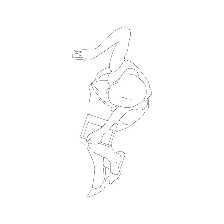 People Plan 8 DWG CAD block thumbnail — people drawing