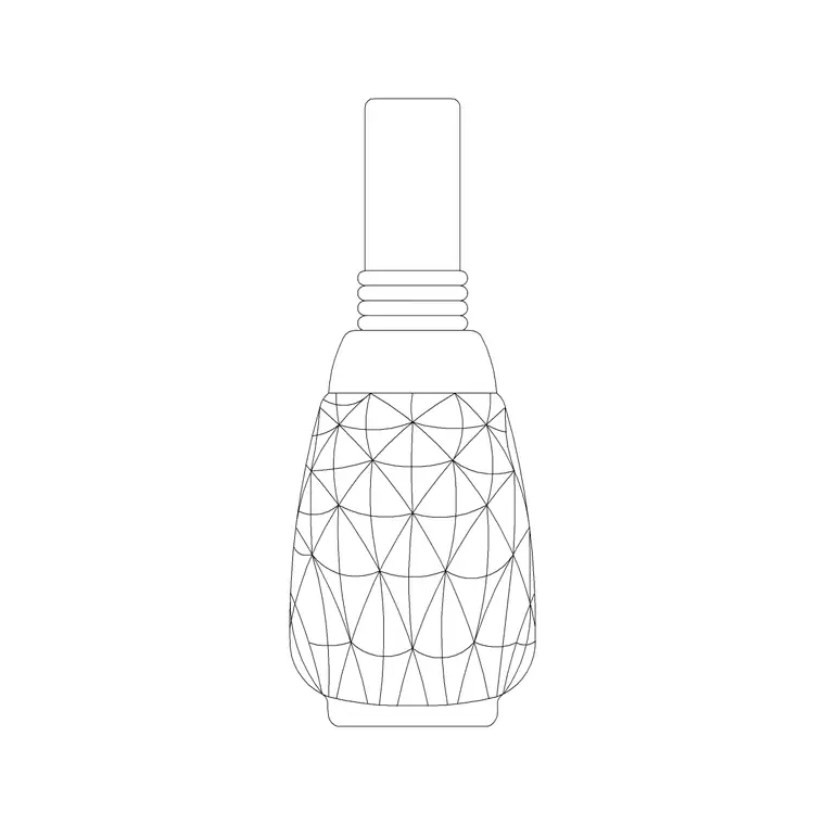 Perfume CAD block DWG — plan and elevation view
