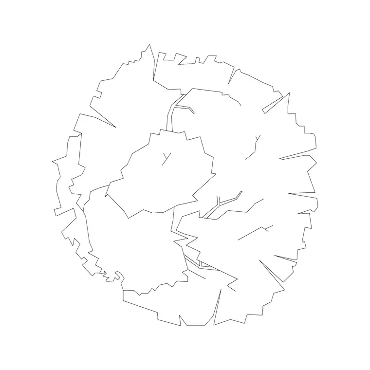 Pine Plan 1 DWG CAD block thumbnail — trees & plants drawing
