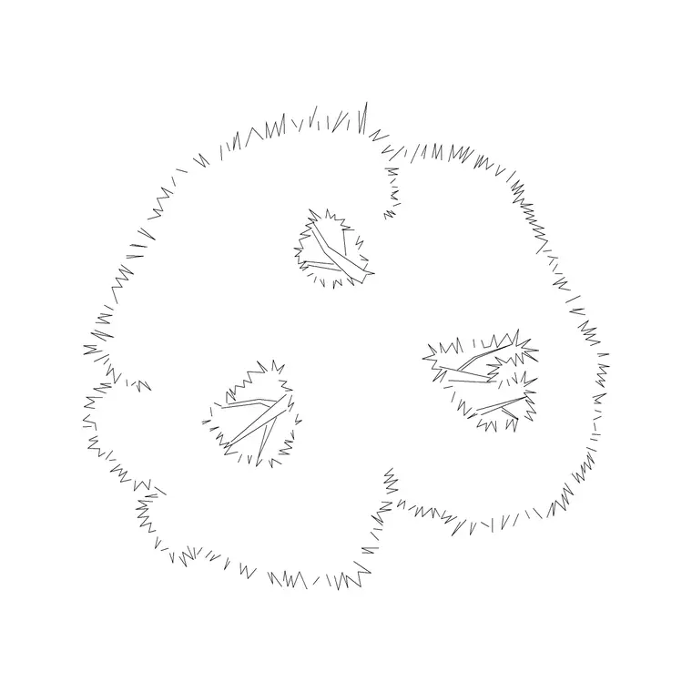 Pine Plan 3 DWG CAD block thumbnail — trees & plants drawing