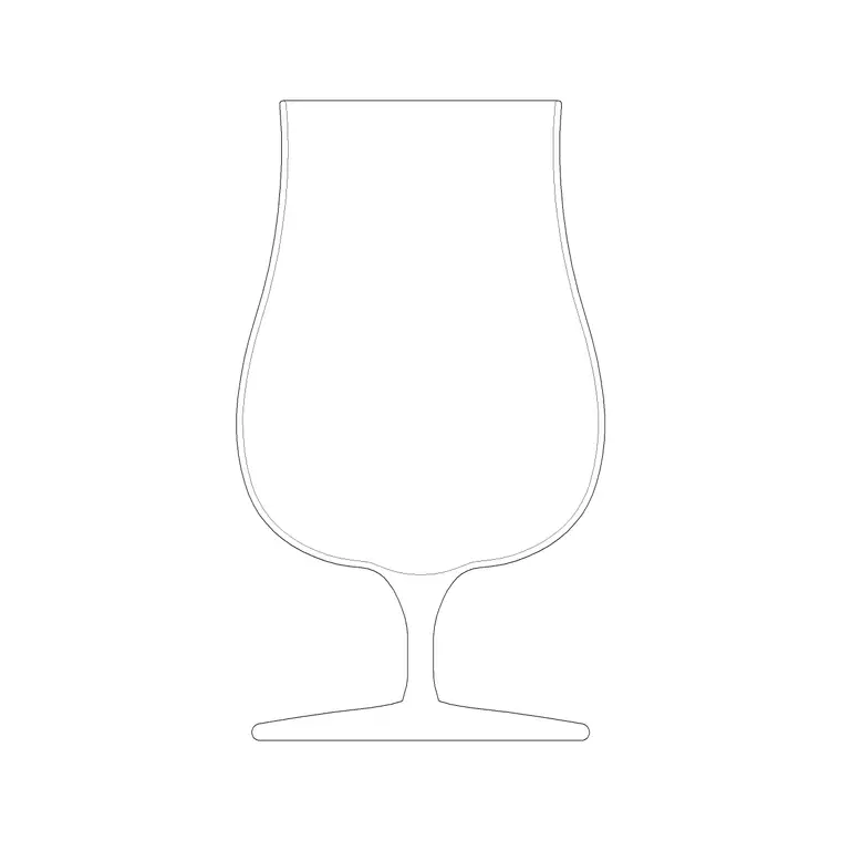 Pinot Nior Wine Glass DWG CAD block thumbnail — accessories drawing