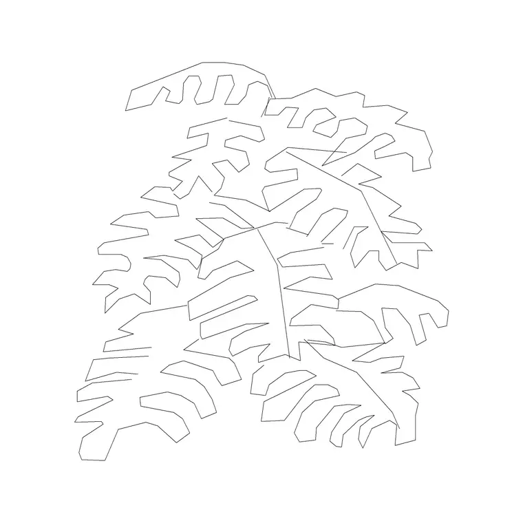 Plant 004 DWG CAD block thumbnail — trees & plants drawing