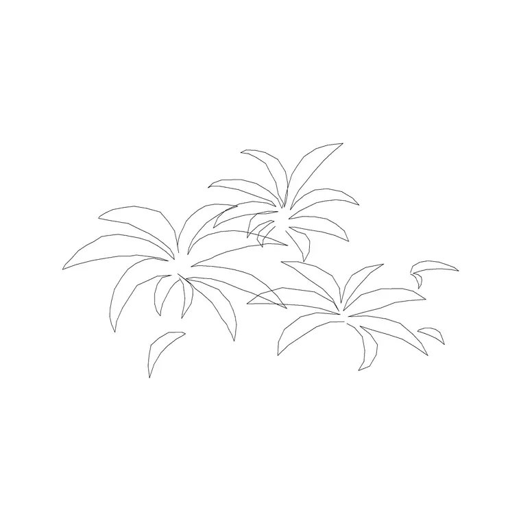 Plant 005 DWG CAD block thumbnail — trees & plants drawing