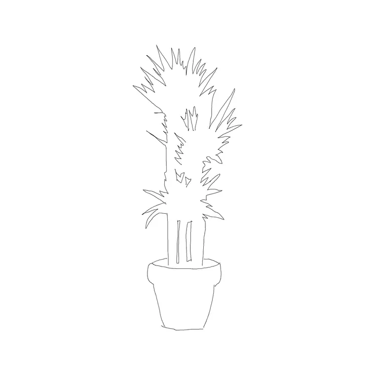 Plant 007 DWG CAD block thumbnail — trees & plants drawing