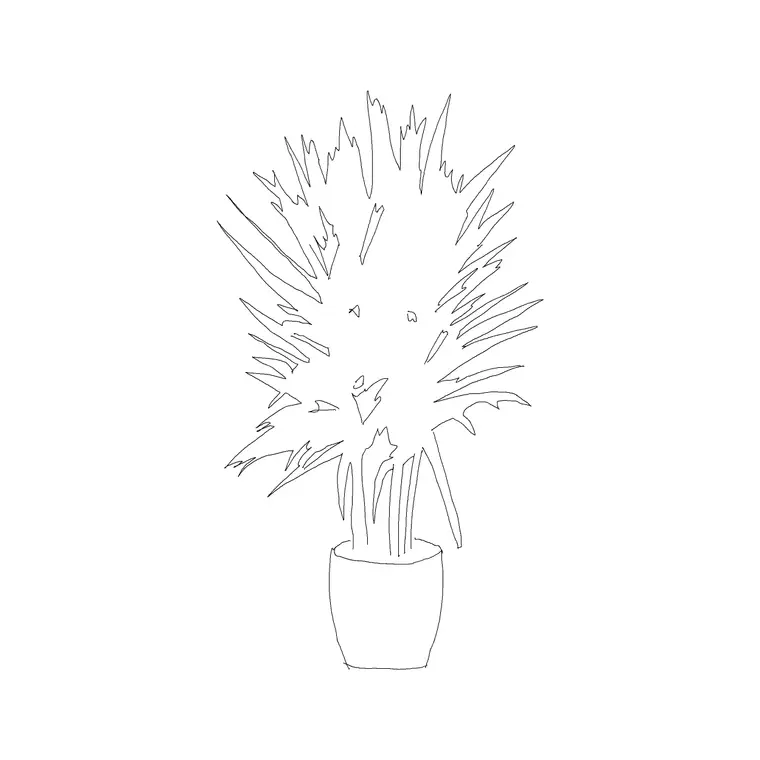 Plant 009 DWG CAD block thumbnail — trees & plants drawing