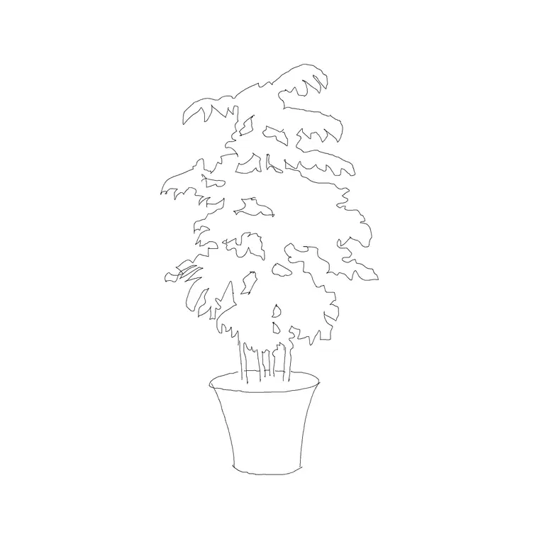 Plant 010 DWG CAD block thumbnail — trees & plants drawing