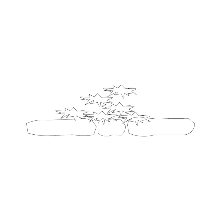 Plant 011 DWG CAD block thumbnail — trees & plants drawing