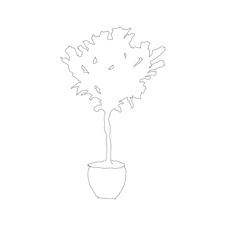 Plant 013 DWG CAD block thumbnail — trees & plants drawing