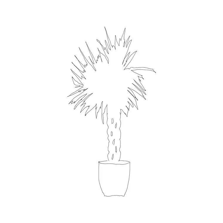 Plant 014 DWG CAD block thumbnail — trees & plants drawing