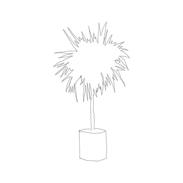Plant 015 DWG CAD block thumbnail — trees & plants drawing