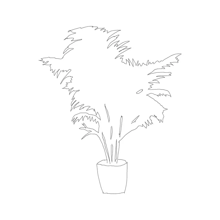Plant 017 DWG CAD block thumbnail — trees & plants drawing