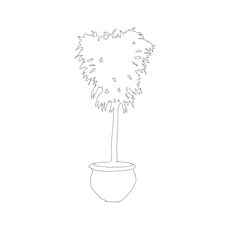 Plant 018 DWG CAD block thumbnail — trees & plants drawing