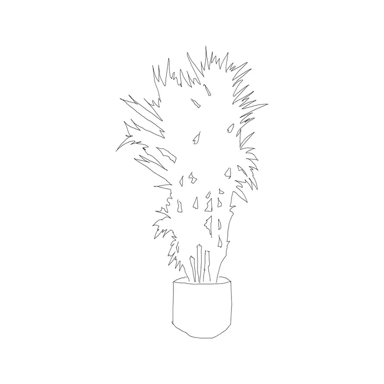 Plant 023 DWG CAD block thumbnail — trees & plants drawing