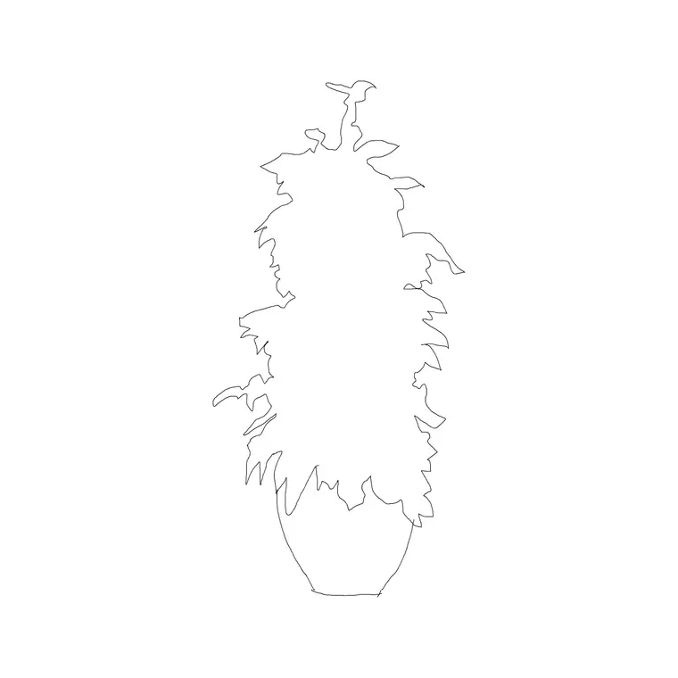 Plant 025 DWG CAD block thumbnail — trees & plants drawing