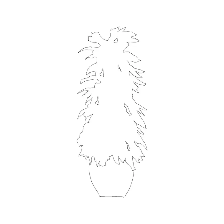 Plant 026 DWG CAD block thumbnail — trees & plants drawing
