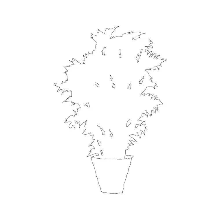 Plant 028 DWG CAD block thumbnail — trees & plants drawing