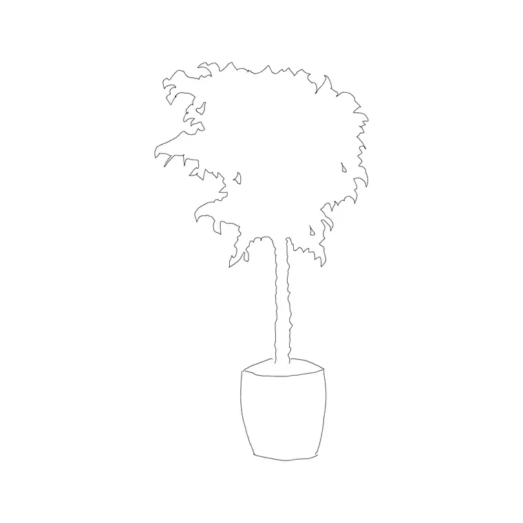 Plant 031 DWG CAD block thumbnail — trees & plants drawing