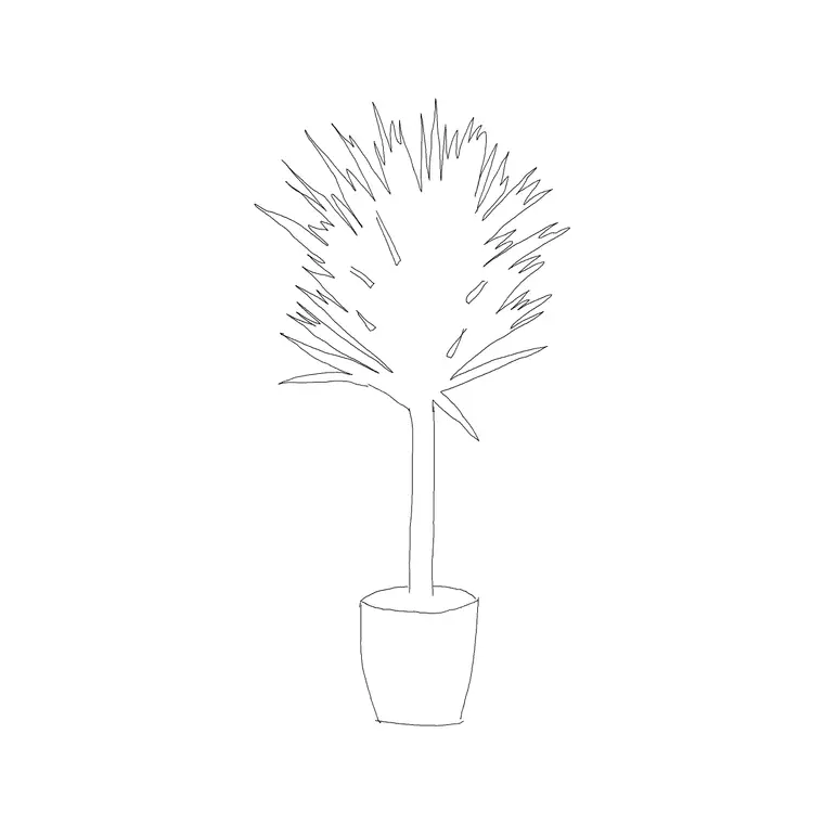 Plant 032 DWG CAD block thumbnail — trees & plants drawing