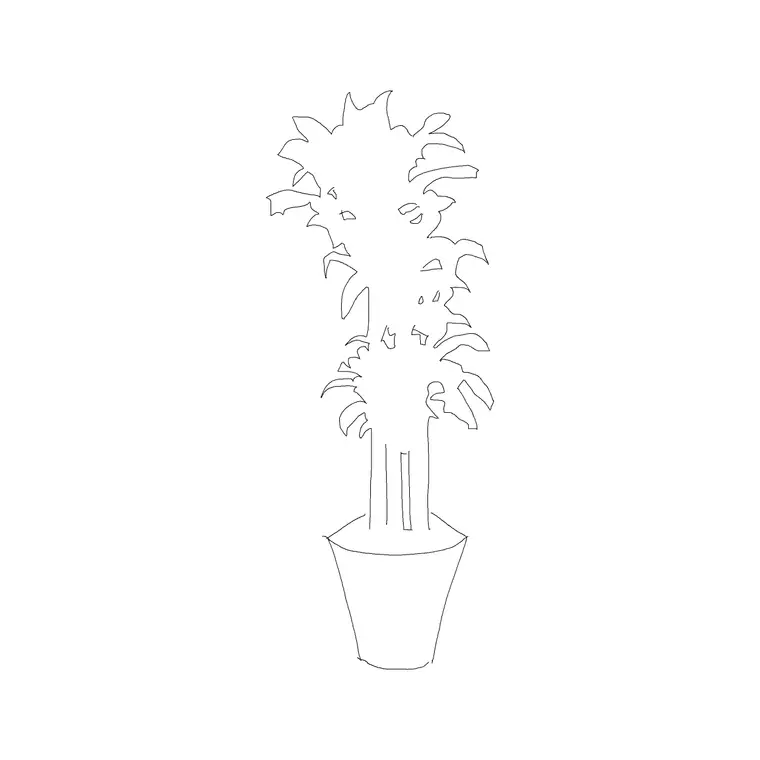 Plant 033 DWG CAD block thumbnail — trees & plants drawing