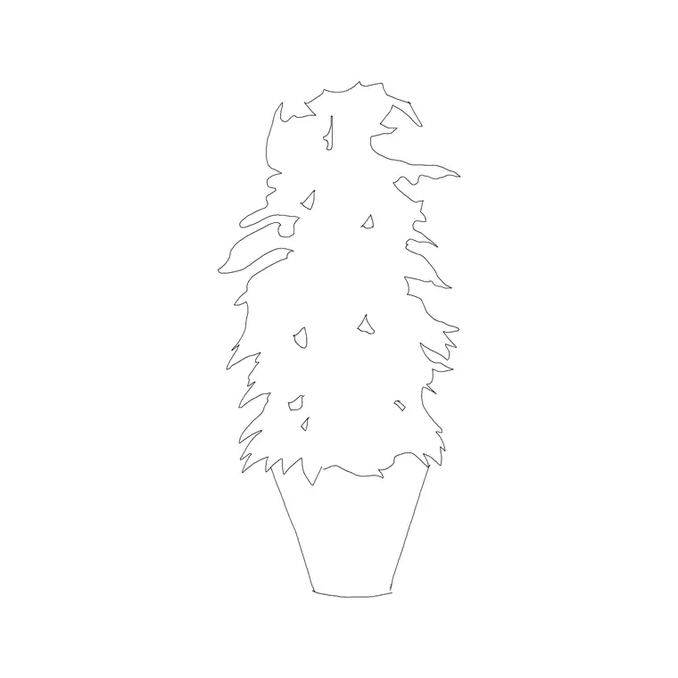 Plant 034 DWG CAD block thumbnail — trees & plants drawing