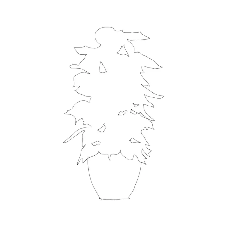 Plant 035 DWG CAD block thumbnail — trees & plants drawing