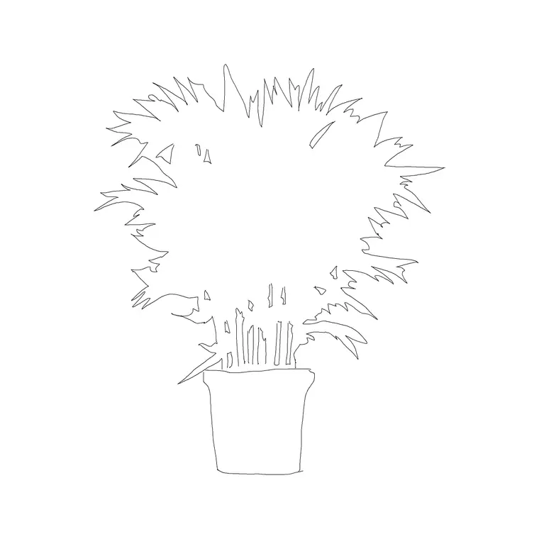 Plant 036 DWG CAD block thumbnail — trees & plants drawing