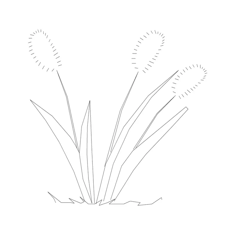 Plant 039 DWG CAD block thumbnail — trees & plants drawing
