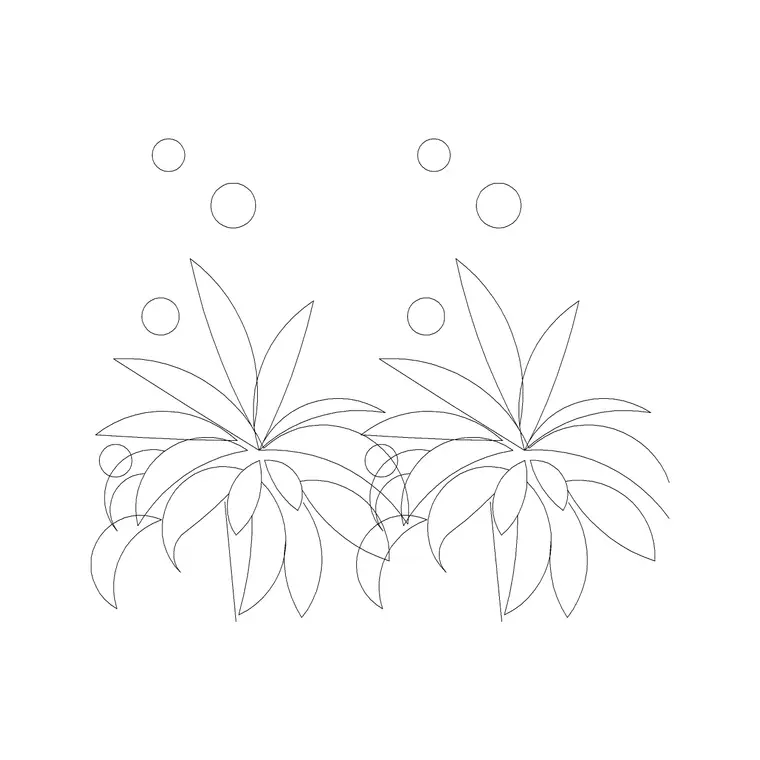 Plant 041 DWG CAD block thumbnail — trees & plants drawing
