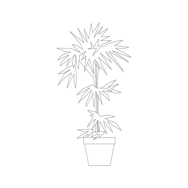 Plant Ele DWG CAD block thumbnail — outdoor drawing