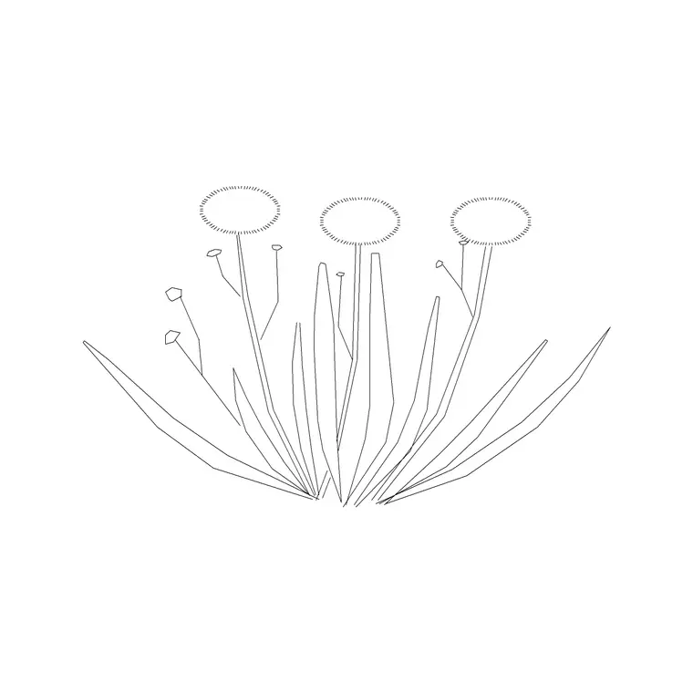 Plant Flower DWG CAD block thumbnail — trees & plants drawing